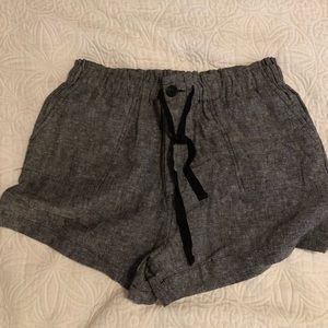 Grey linen shorts